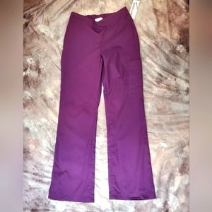 NWT XS tall scrub pants in color eggplant